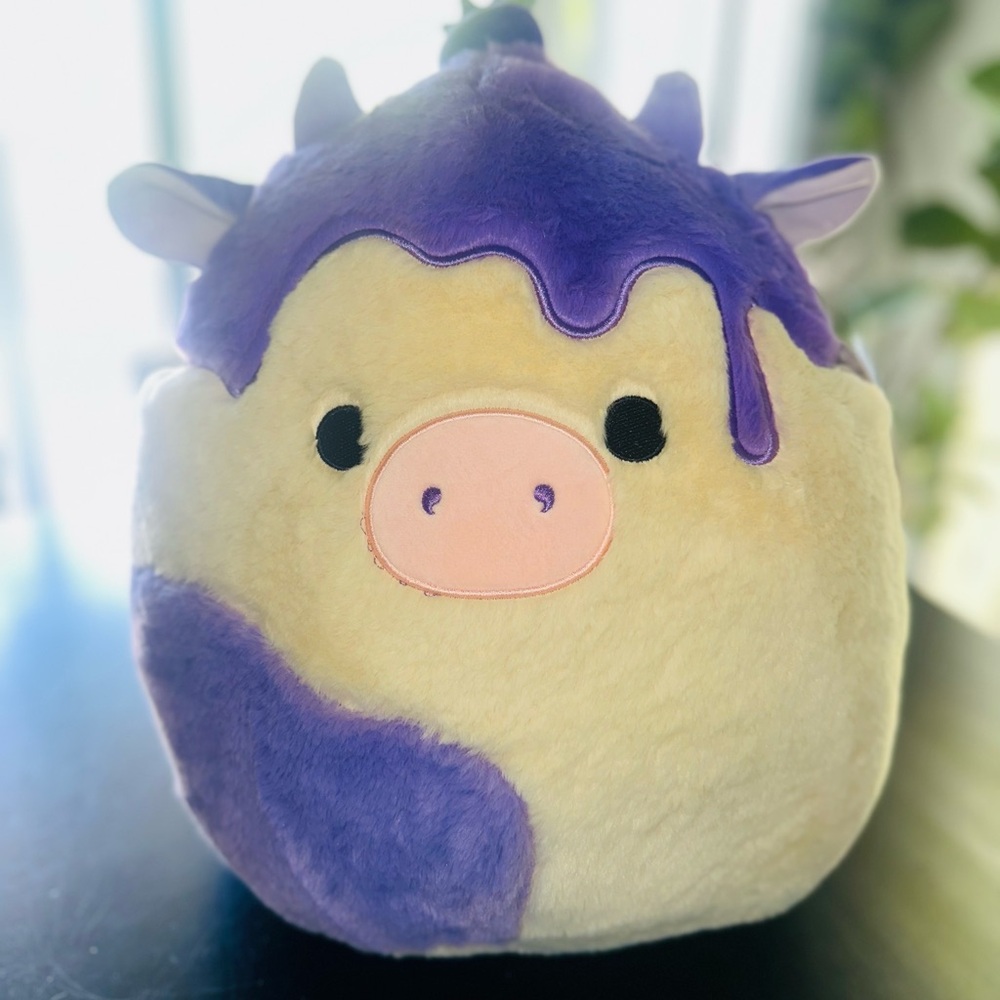 NWT Fuzzamallow Benito the Blueberry Cheesecake Cow 16in Squishmallow